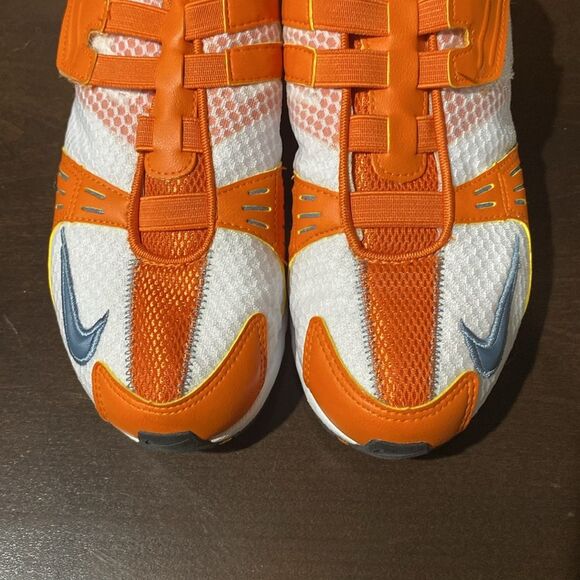 Nike Running Orange and White Velcro Shoes Size 6 - Picture 2 of 12